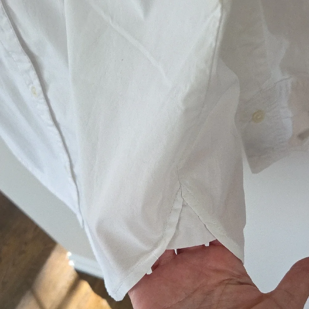 J. Crew White Button Down Shirt with Ruffles - Picture 5 of 6